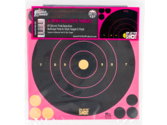 ProShot 8BPINK6PK SplatterShot BlackPink SelfAdhesive Paper Impact Enhancement Bright Pink 8 Bullseye 6 Pack Includes Pasters