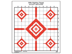 Action Target SI13100 Sighting Advanced Rifle Diamond Paper 100 yds Rifle 14 x 15 RedWhite 100 Per Box