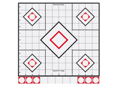 Birchwood Casey Shoot-N-C Reactive 5 Diamond Targets, 5 Pack (White/Red)